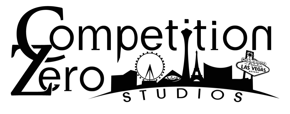 Competition Zero Studios — black logo with the Las Vegas skyline